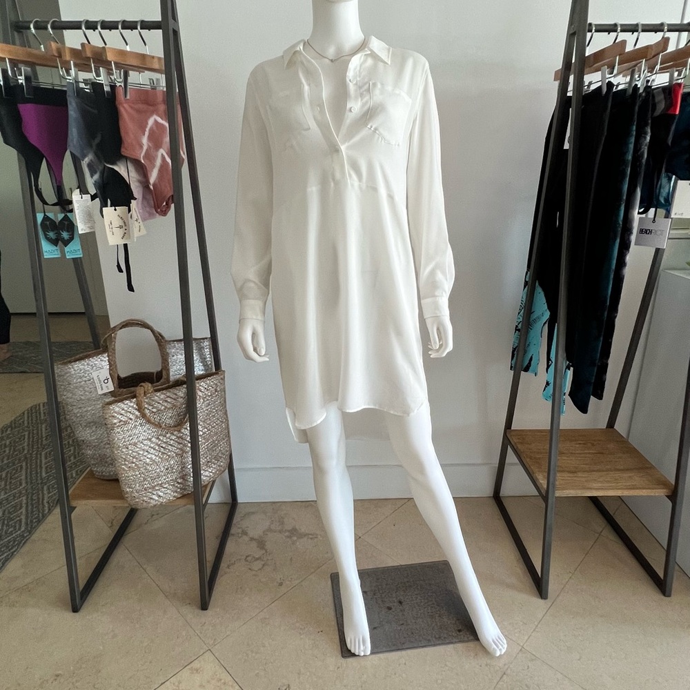 French Connection Tunic/Oversized Shirt Dress, white, Size XS